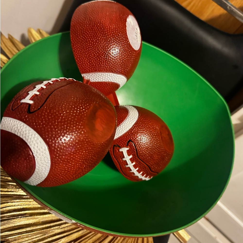 Decorative Football Bowl Set - - Picture 2 of 6